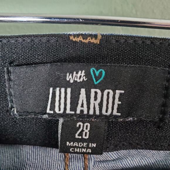 Lularoe Womens Magic Waist Stretch Medium Wash Distressed Jeans Size 28 - Picture 3 of 5